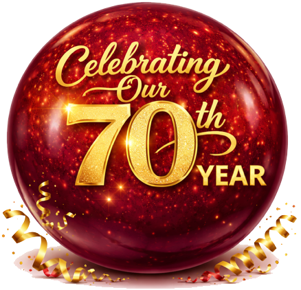 70th anniversary celebration bowling ball 2